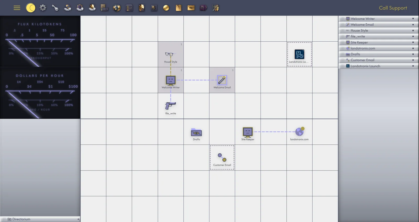 The Define Task window. (1) The Task's words. (2) Max Steps. (3) The files saved with the Task. (4) Save to Task.